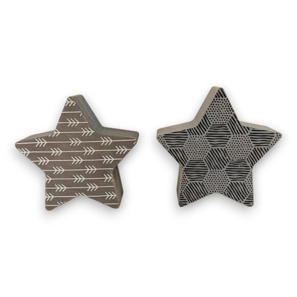 None Other - Star Wooden Decor–Wall, Table, Shelf- Gray- Arrows-Parties-Gatherings-Holiday